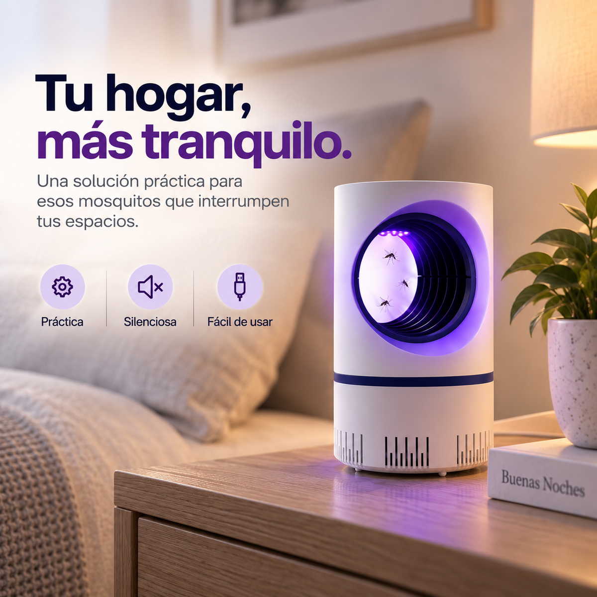 Lámpara Atrapa Mosquitos UV
