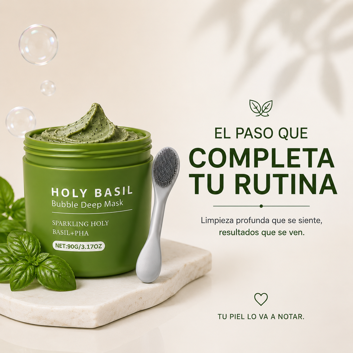 Mascarilla Facial Burbujas de Albahaca