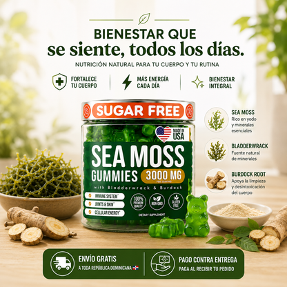 Gomitas de Sea Moss 3000 mg – Con Bladderwrack y Burdock
