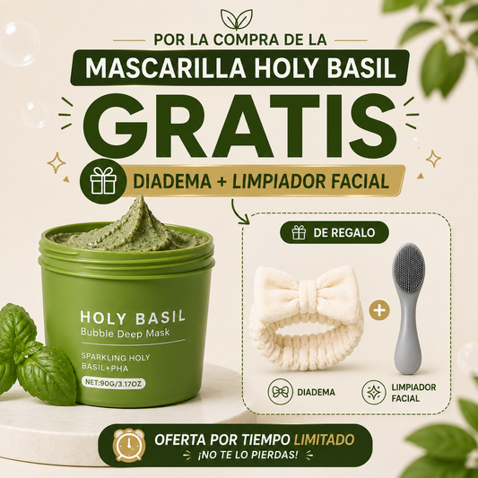 Mascarilla Facial Burbujas de Albahaca