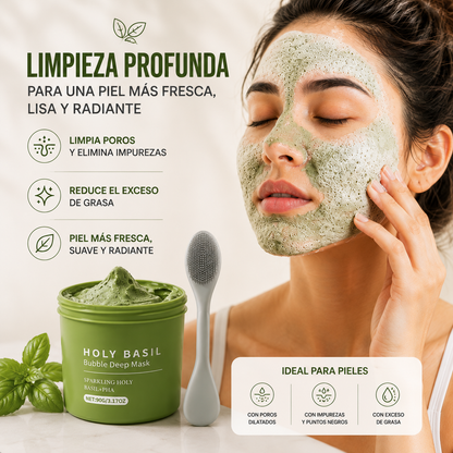 Mascarilla Facial Burbujas de Albahaca