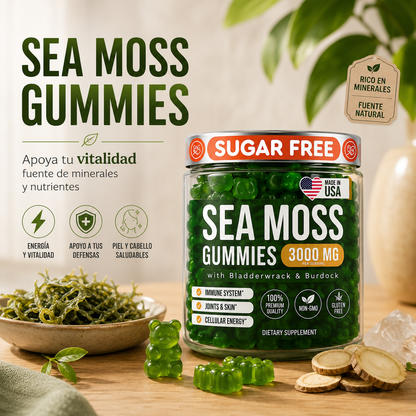 Gomitas de Sea Moss 3000 mg – Con Bladderwrack y Burdock